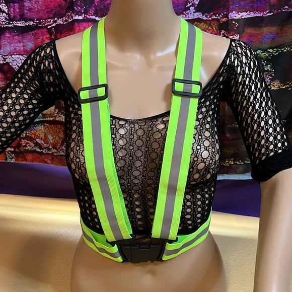 NWT Neon Green/ yellow Reflective Harness - Picture 5 of 12